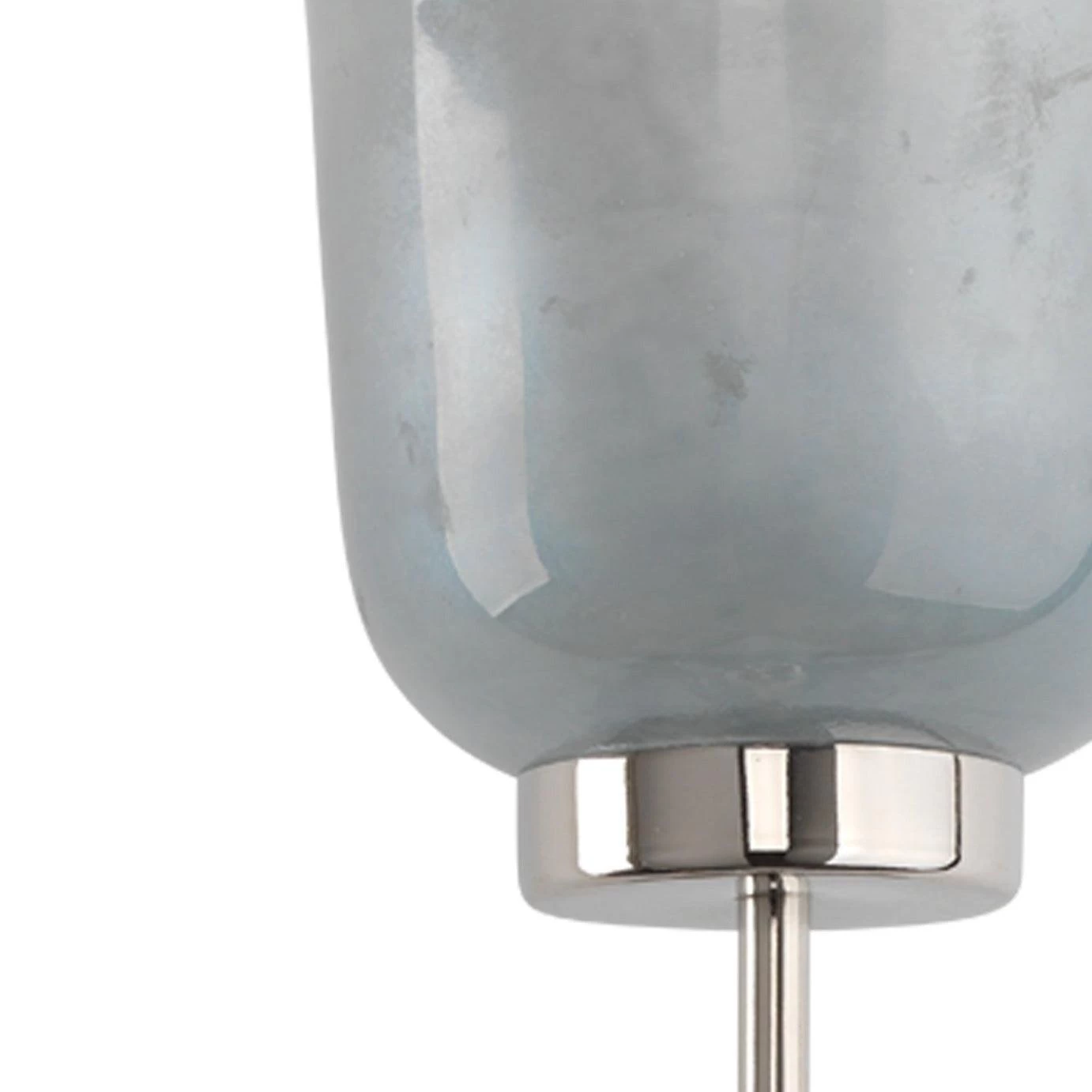 Reversible Nickel Opal Blue Glass Vapor Double Wall Sconce 10 Reversible Nickel Opal Blue Glass Vapor Double Wall Sconce - Image 10