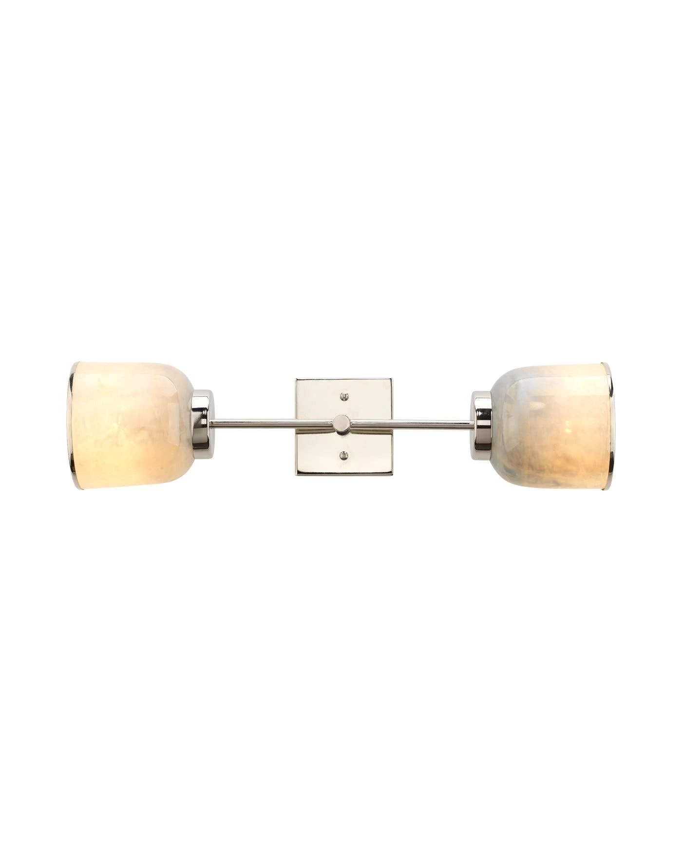 Reversible Nickel Opal Blue Glass Vapor Double Wall Sconce 5 Reversible Nickel Opal Blue Glass Vapor Double Wall Sconce - Image 5