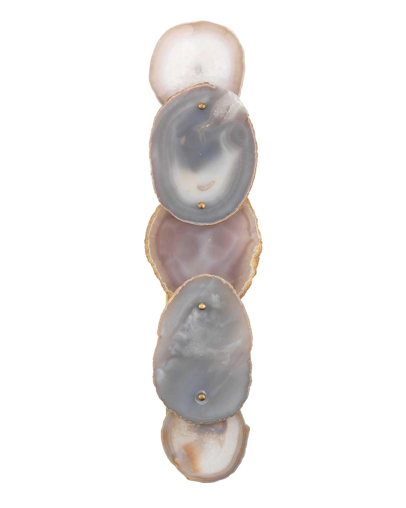 Reversible Purple Agate Stone Trinity Wall Sconce - Large 1 Reversible Purple Agate Stone Trinity Wall Sconce - Large