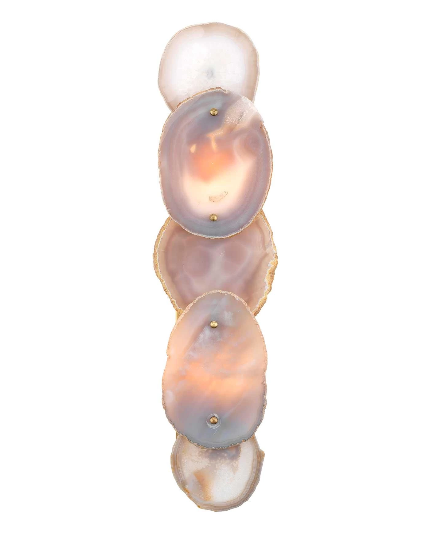 Reversible Purple Agate Stone Trinity Wall Sconce - Large 2 Reversible Purple Agate Stone Trinity Wall Sconce - Large - Image 2