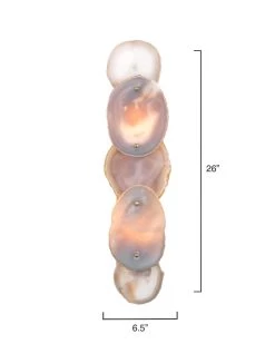 Reversible Purple Agate Stone Trinity Wall Sconce - Large 15 Reversible Purple Agate Stone Trinity Wall Sconce - Large -Jamie Young Store loomlan reversible purple agate stone trinity wall sconce large jamie young wall sconces 7 33037952385237