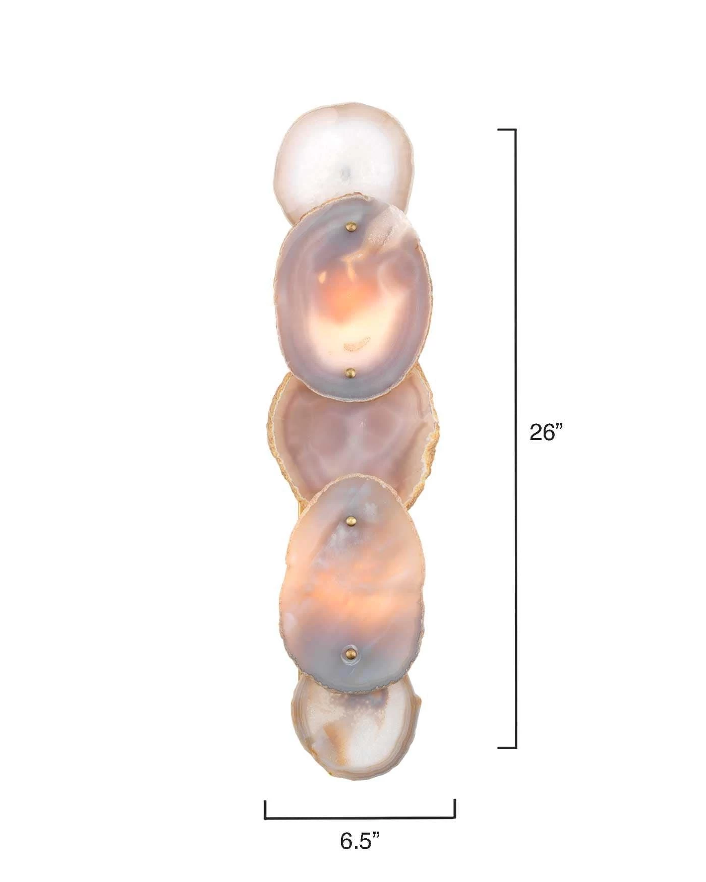 Reversible Purple Agate Stone Trinity Wall Sconce - Large 7 Reversible Purple Agate Stone Trinity Wall Sconce - Large - Image 7