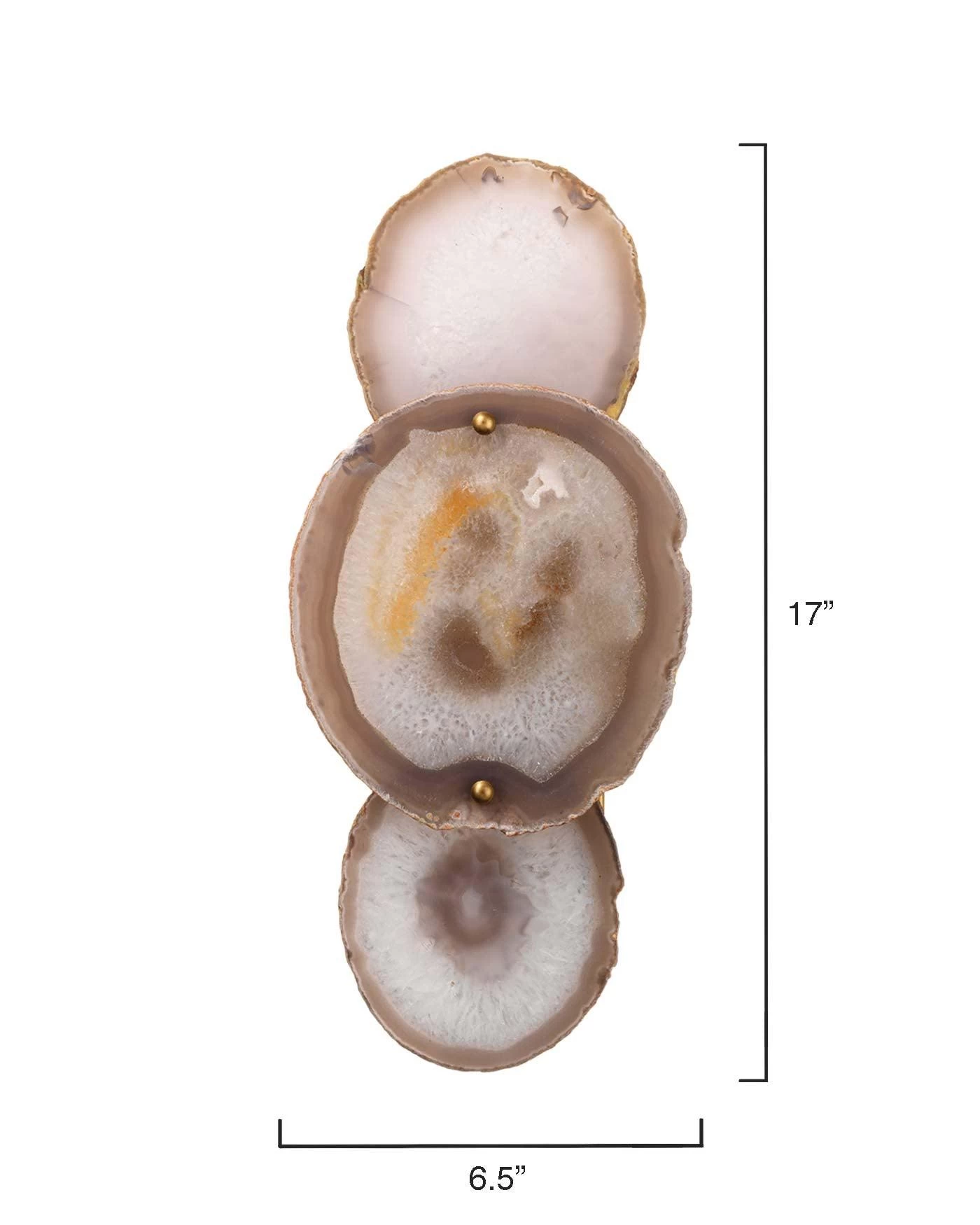 Reversible Purple Agate Stone Trinity Wall Sconce - Small 12 Reversible Purple Agate Stone Trinity Wall Sconce - Small - Image 12