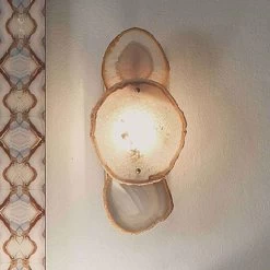 Reversible Purple Agate Stone Trinity Wall Sconce - Small 14 Reversible Purple Agate Stone Trinity Wall Sconce - Small -Jamie Young Store loomlan reversible purple agate stone trinity wall sconce small jamie young wall sconces 3 33037950877909