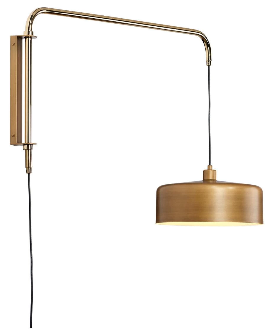 Satin Brass Jeno Swing Arm Wall Sconce Large 5 Satin Brass Jeno Swing Arm Wall Sconce Large - Image 5