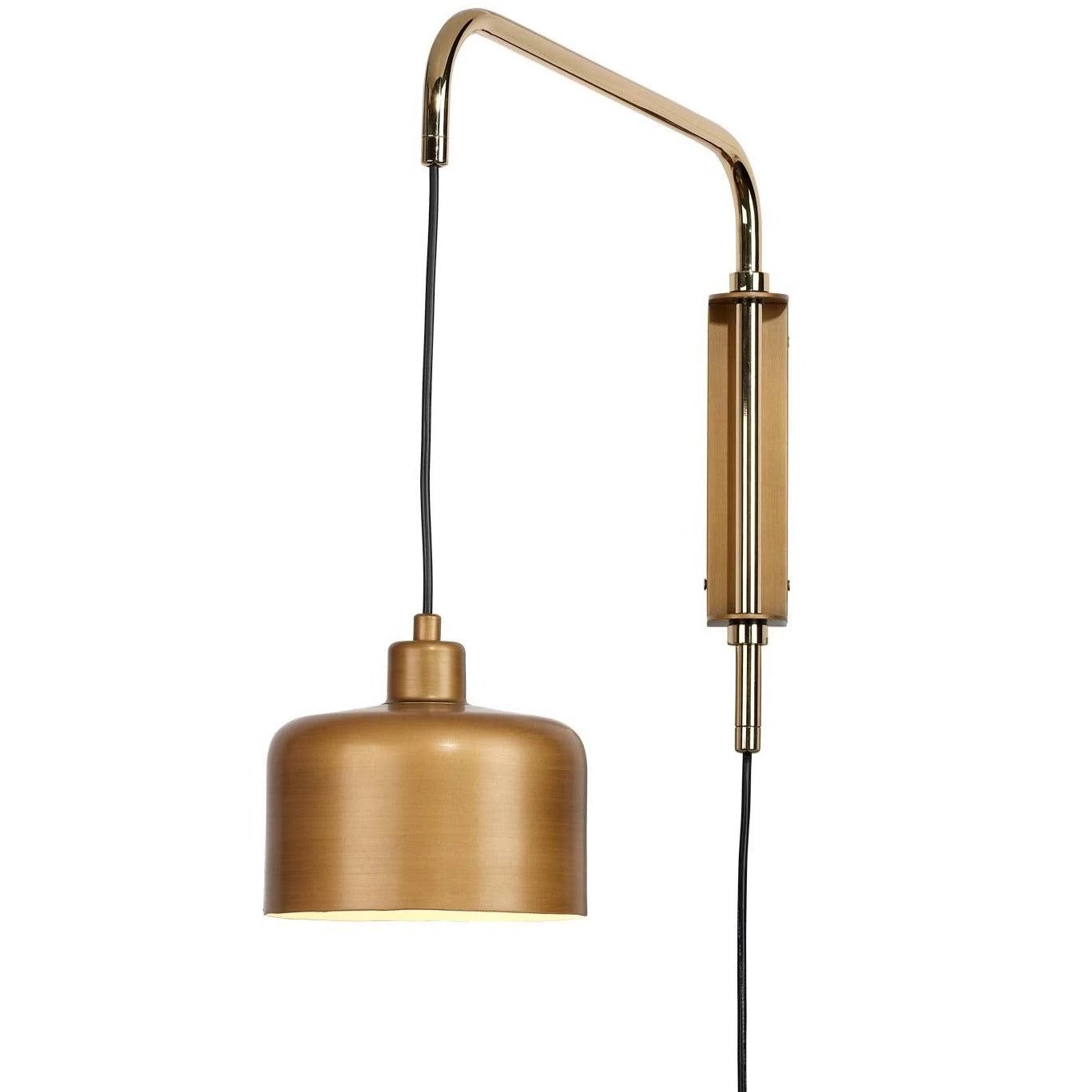 Satin Brass Jeno Swing Arm Wall Sconce Small 6 Satin Brass Jeno Swing Arm Wall Sconce Small - Image 6