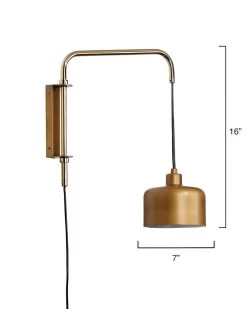 Satin Brass Jeno Swing Arm Wall Sconce Small 17 Satin Brass Jeno Swing Arm Wall Sconce Small -Jamie Young Store loomlan satin brass jeno swing arm wall sconce small jamie young wall sconces 9 33037931184341