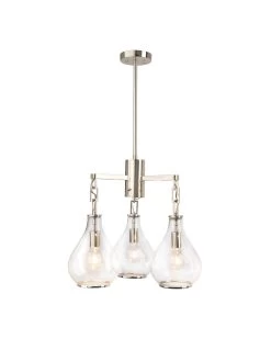 Silver & Glass Tear Drop Three Arm Chandelier -Jamie Young Store loomlan silver and glass tear drop three arm chandelier jamie young chandeliers 3 33038007402709