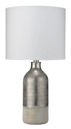 Silver Ceramic Varnish Table Lamp