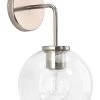 Silver Clear Glass Reece Wall Sconce