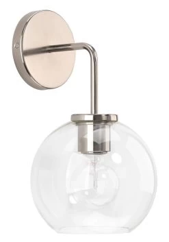 Silver Clear Glass Reece Wall Sconce