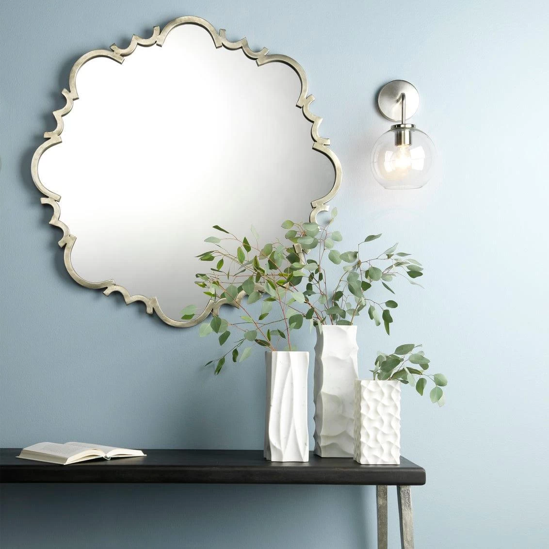 Silver Clear Glass Reece Wall Sconce 2 Silver Clear Glass Reece Wall Sconce - Image 2