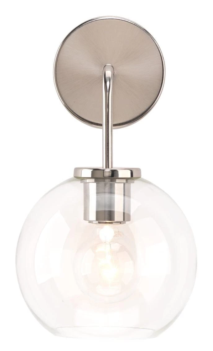 Silver Clear Glass Reece Wall Sconce 5 Silver Clear Glass Reece Wall Sconce - Image 5