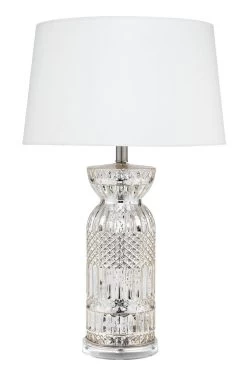 Silver Glass Acrylic Isla Table Lamp