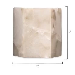 White Alabaster Borealis Hexagon Wall Sconce -Jamie Young Store loomlan white alabaster borealis hexagon wall sconce jamie young wall sconces 5
