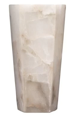 White Alabaster Borealis Tall Hexagon Wall Sconce -Jamie Young Store loomlan white alabaster borealis tall hexagon wall sconce jamie young wall sconces 5