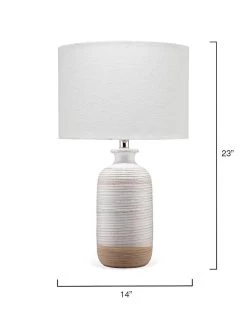 White Ceramic Ashwell Table Lamp -Jamie Young Store loomlan white ceramic ashwell table lamp jamie young table lamps 4 33038246772949