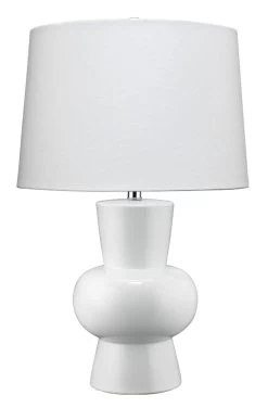 White Ceramic Clementine Table Lamp