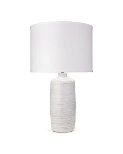 White Ceramic Trace Table Lamp