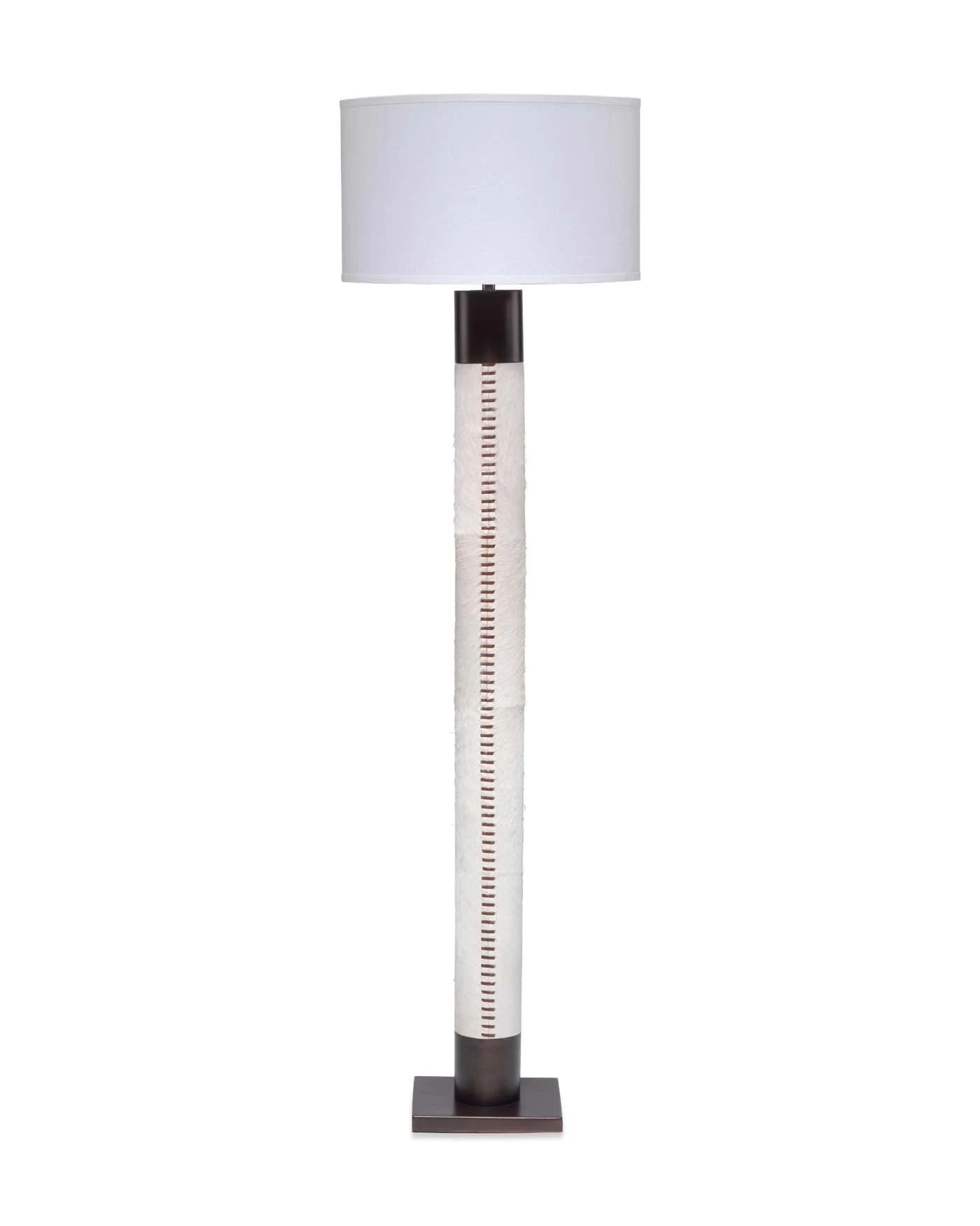 White Cowhide & Oil Rubbed Bronze 70" Sheridan Floor Lamp 1 White Cowhide & Oil Rubbed Bronze 70" Sheridan Floor Lamp