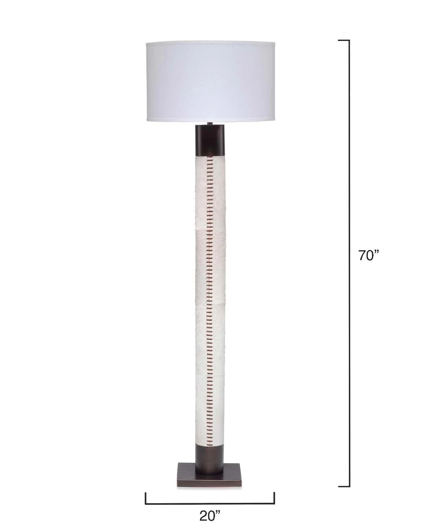 White Cowhide & Oil Rubbed Bronze 70" Sheridan Floor Lamp 5 White Cowhide & Oil Rubbed Bronze 70" Sheridan Floor Lamp - Image 5