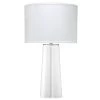 White Glass Clover Table Lamp