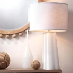 White Glass Clover Table Lamp -Jamie Young Store loomlan white glass clover table lamp jamie young table lamps 3 33038243102933