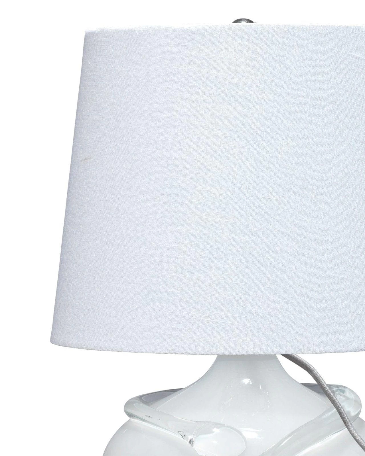 White Glass Wesley Table Lamp 4 White Glass Wesley Table Lamp - Image 4