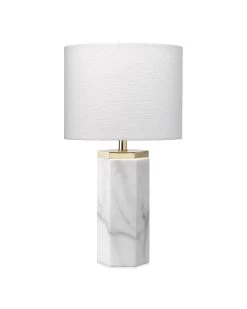 White Marble Iron Lexi Table Lamp