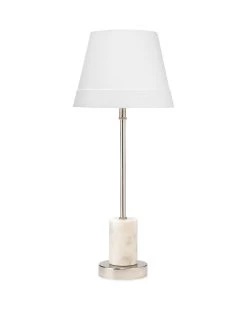 White Nickel Marble Iron Darcey Table Lamp