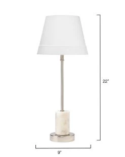 White Nickel Marble Iron Darcey Table Lamp -Jamie Young Store loomlan white nickel marble iron darcey table lamp jamie young table lamps 4 33038317617365