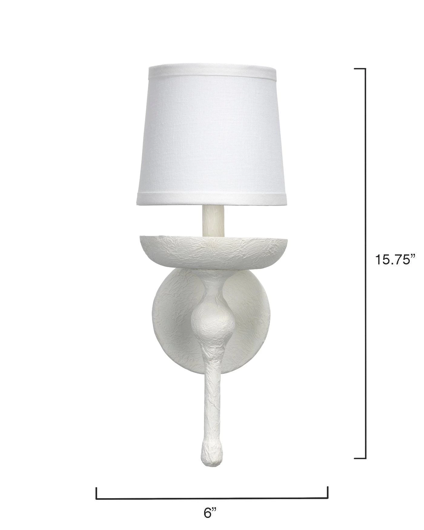 White Plaster Concord Wall Sconce 6 White Plaster Concord Wall Sconce - Image 6