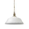 White Provisions Pendant Light Over Island