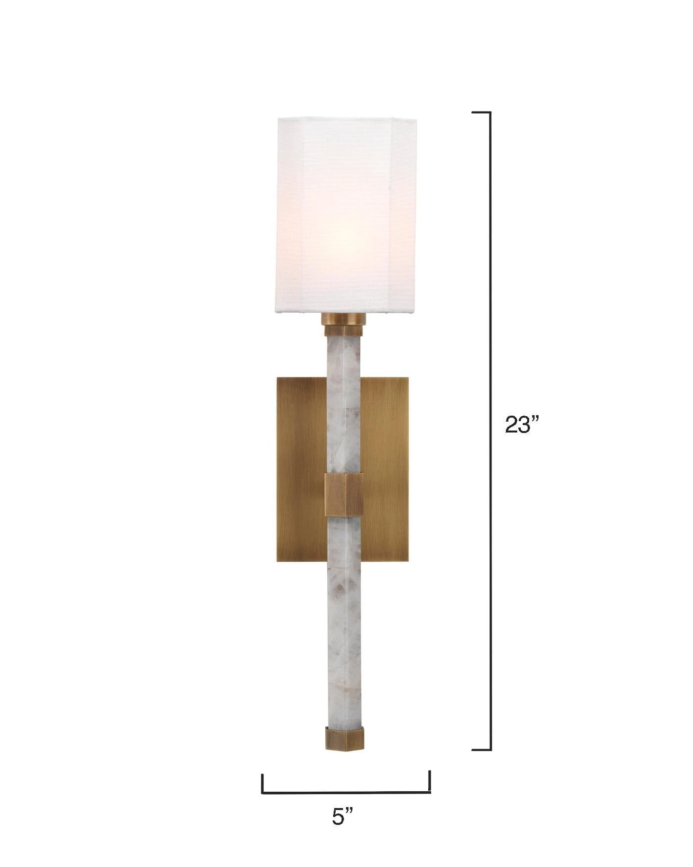 White Quartz Stone Roman Hexagon Wall Sconce 3 White Quartz Stone Roman Hexagon Wall Sconce - Image 3