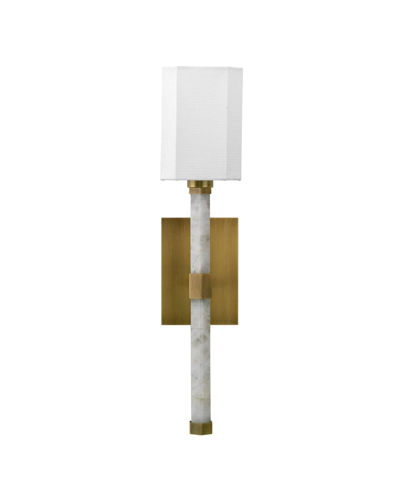 White Quartz Stone Roman Hexagon Wall Sconce 4 White Quartz Stone Roman Hexagon Wall Sconce - Image 4