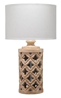 White Wash Resin Starlet Table Lamp