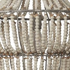 White Wood Beads Blanca Chandelier -Jamie Young Store loomlan white wood beads blanca chandelier jamie young chandeliers 5 33038259454165