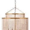 White Wood Beads Pacific Beaded Chandelier