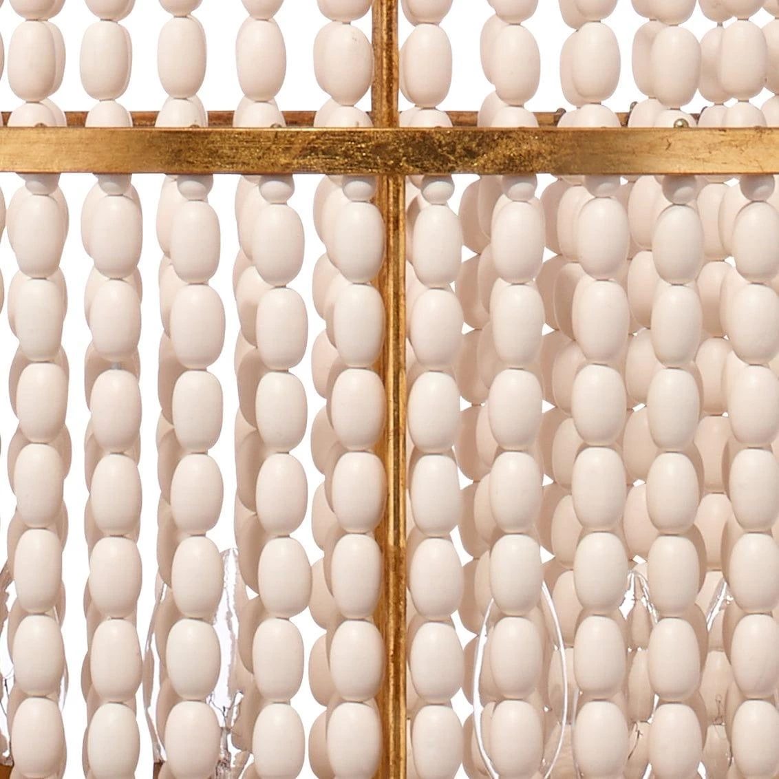 White Wood Beads Pacific Beaded Chandelier 5 White Wood Beads Pacific Beaded Chandelier - Image 5