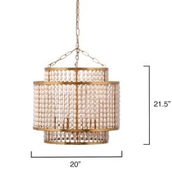 White Wood Beads Pacific Beaded Chandelier 16 White Wood Beads Pacific Beaded Chandelier -Jamie Young Store loomlan white wood beads pacific beaded chandelier jamie young chandeliers 8 33037994426581