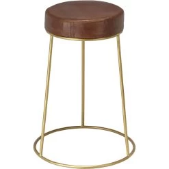 Henry 24 Inch Matte Brown And Brass Counter Stool -Jamie Young Store ls20hencsbr 5