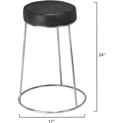 Henry 24 Inch Matte Charcoal And Pewter Counter Stool 7 Henry 24 Inch Matte Charcoal And Pewter Counter Stool -Jamie Young Store ls20hencscha 2