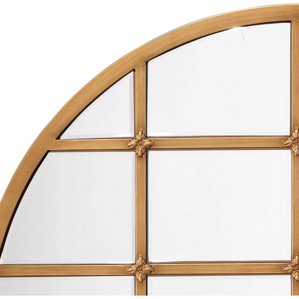 Grid 36 X 36 Inch Antique Brass Grid Mirror 4 Grid 36 X 36 Inch Antique Brass Grid Mirror - Image 4