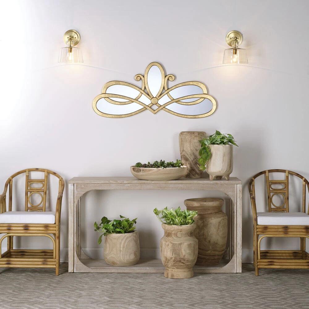 Scroll 46 X 20 Inch Gold Mirror 2 Scroll 46 X 20 Inch Gold Mirror - Image 2