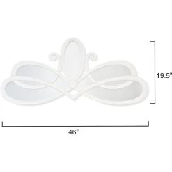 Scroll 46 X 20 Inch White Mirror -Jamie Young Store ls6scrollww 2