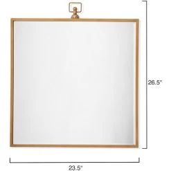 Vince 27 X 24 Inch Antique Brass Mirror -Jamie Young Store ls6vinceab 2