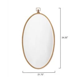 Wade 34 X 19 Inch Antique Brass Mirror -Jamie Young Store ls6wadeab 2