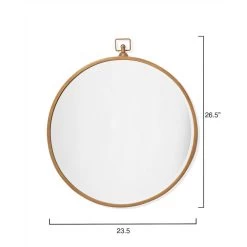Zoe 27 X 24 Inch Antique Brass Mirror -Jamie Young Store ls6zoeab 2