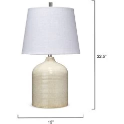 Au Lait 22.5 Inch 100.00 Watt Taupe Table Lamp Portable Light -Jamie Young Store ls9aulaitaup 2