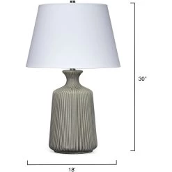 Brenton 30 Inch 150.00 Watt Grey Table Lamp Portable Light -Jamie Young Store ls9brentongr 2